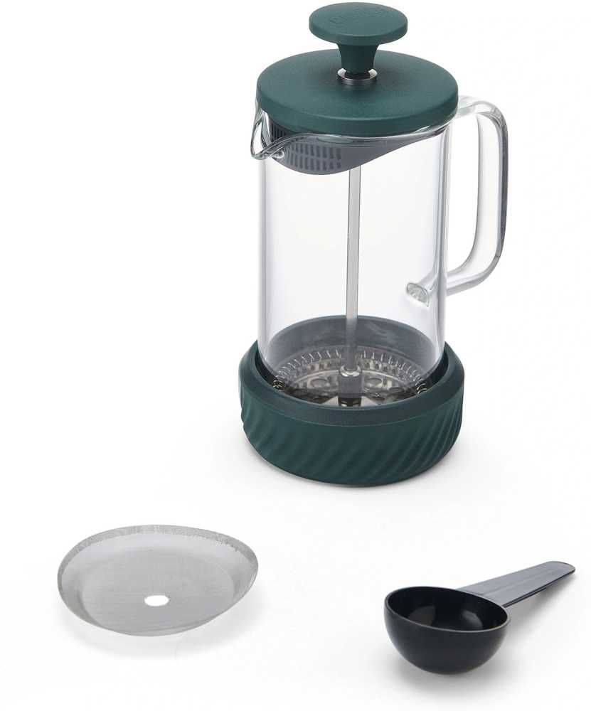 La Cafetière Zero Skleněný French Press, zelená, 350 ml, pro 3 šálky