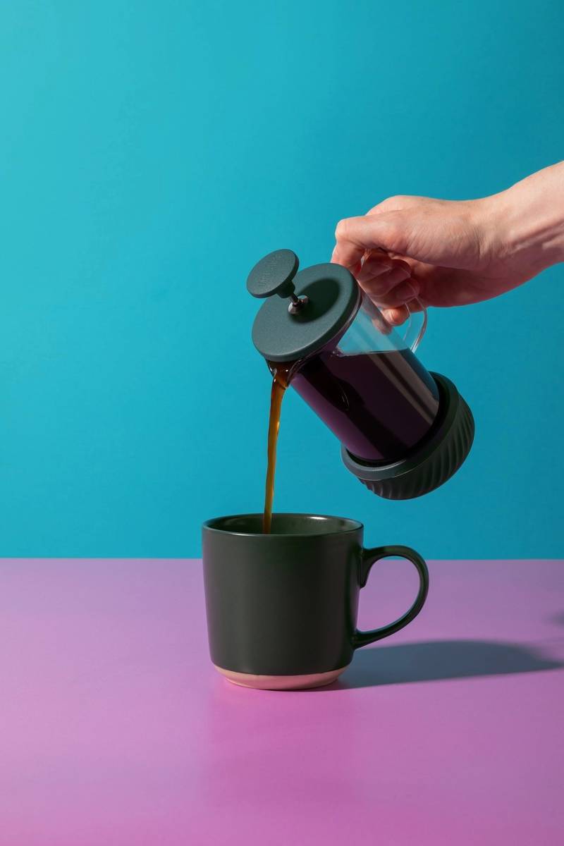 La Cafetière Zero Skleněný French Press, zelená, 350 ml, pro 3 šálky