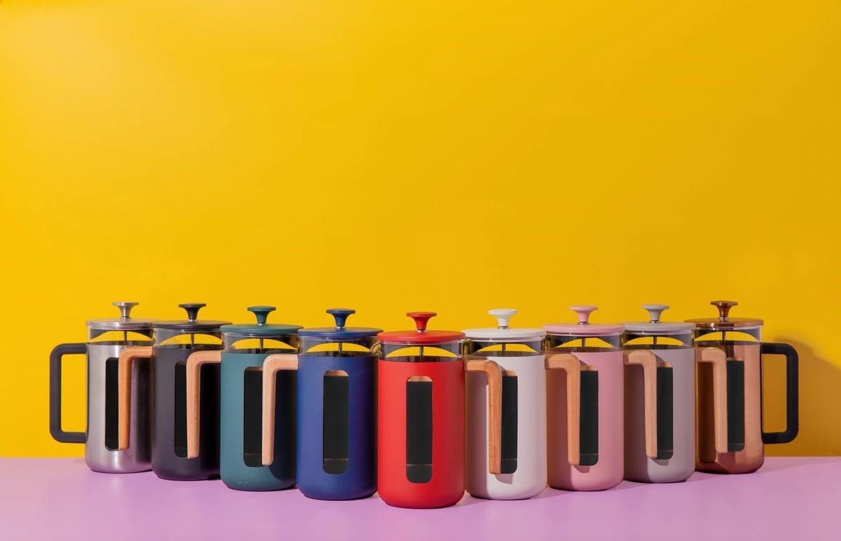La Cafetière Pisa French Press z nerezové oceli, krémová, pro 8 šálků