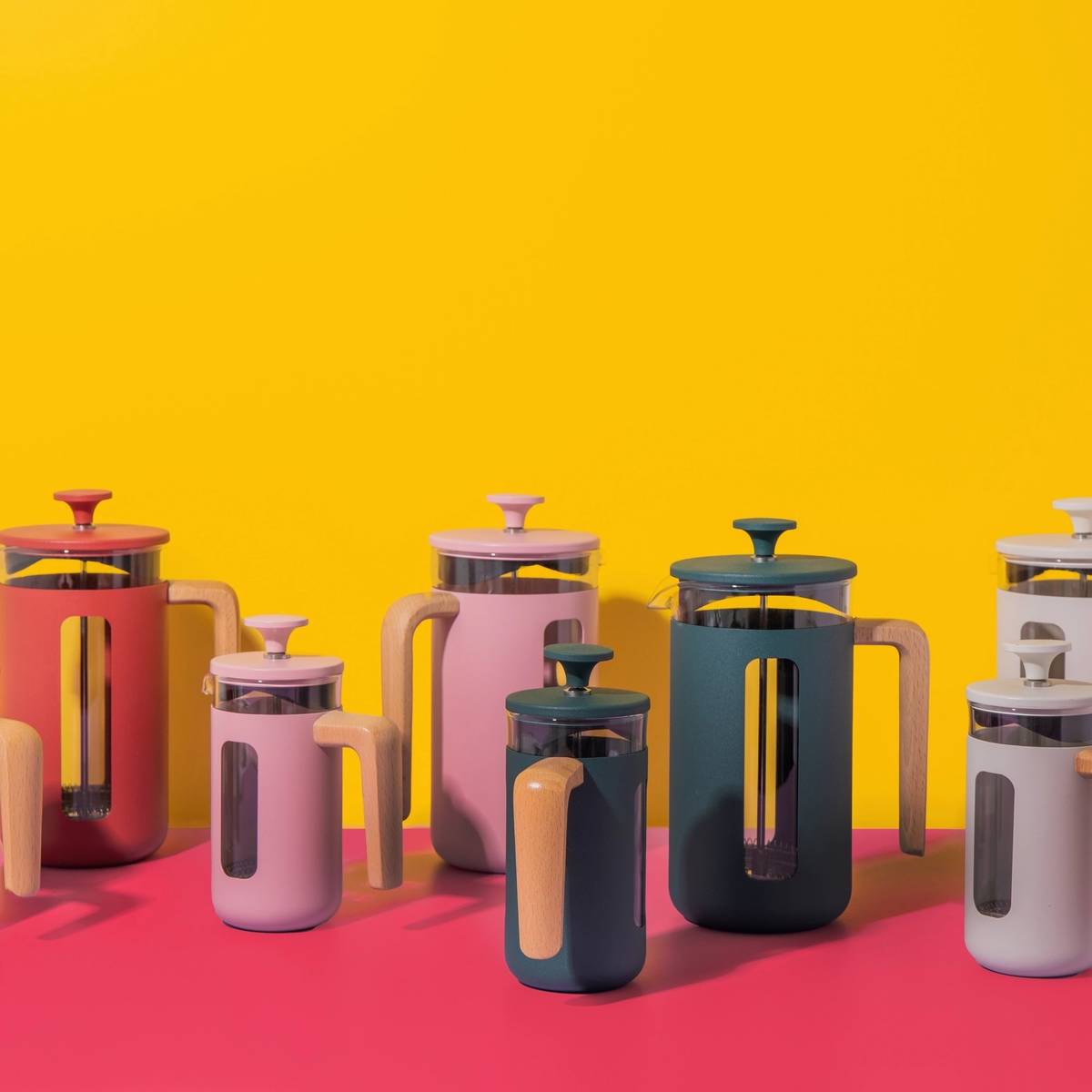 La Cafetière Pisa French Press z nerezové oceli, krémová, pro 8 šálků