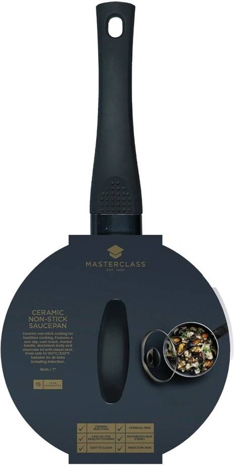 MasterClass Keramický nepřilnavý rendlík, 18 cm