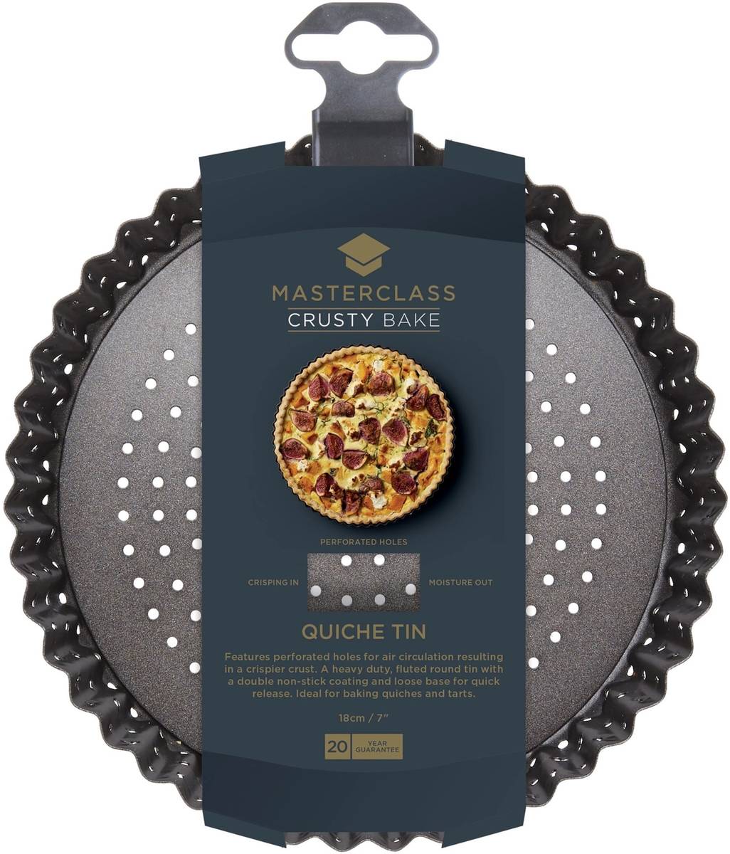 MasterClass Nepřilnavá forma na koláč / quiche perforovaná, 18 cm