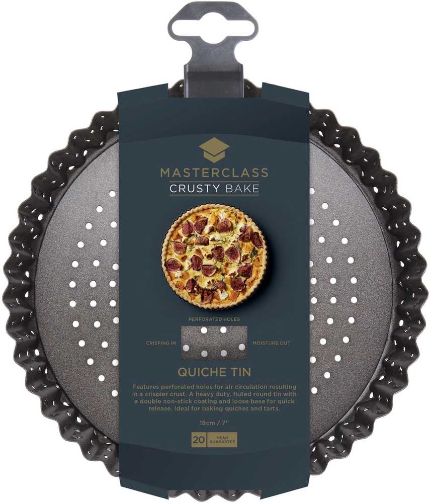 MasterClass Nepřilnavá forma na koláč / quiche perforovaná, 18 cm
