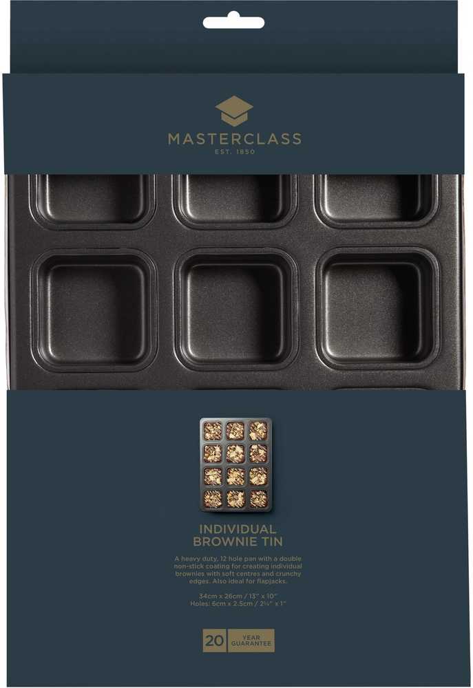MasterClass Nepřilnavá forma na mini brownies, 34 x 26 cm