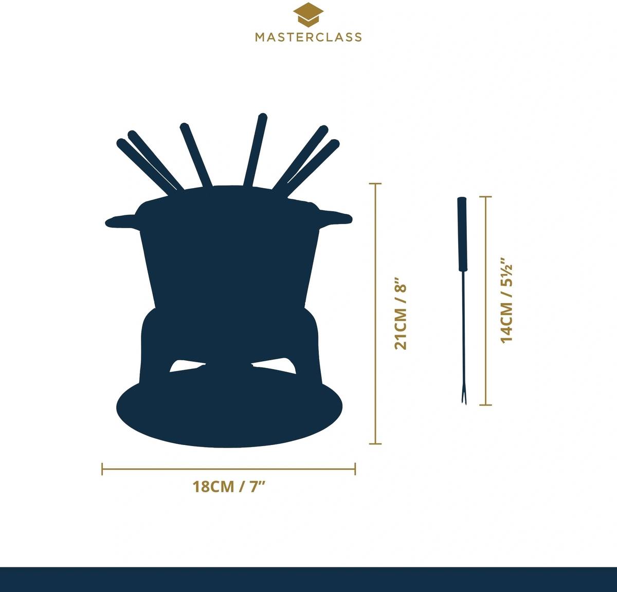MasterClass Sada na fondue, krémová