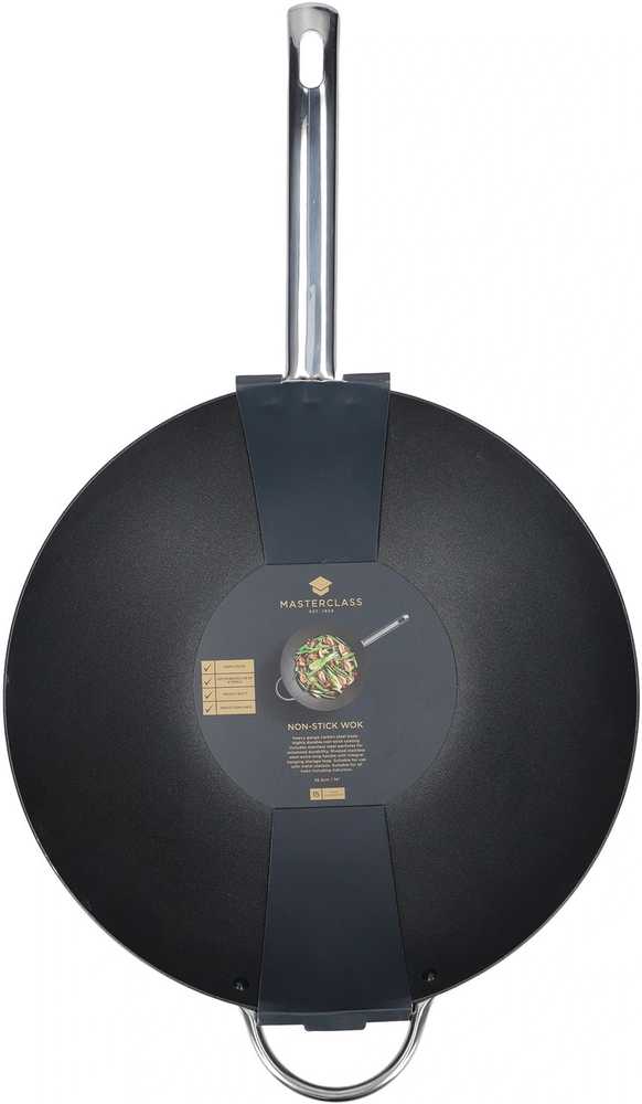 MasterClass Pánev wok s nepřilnavým povrchem, 35.5 cm
