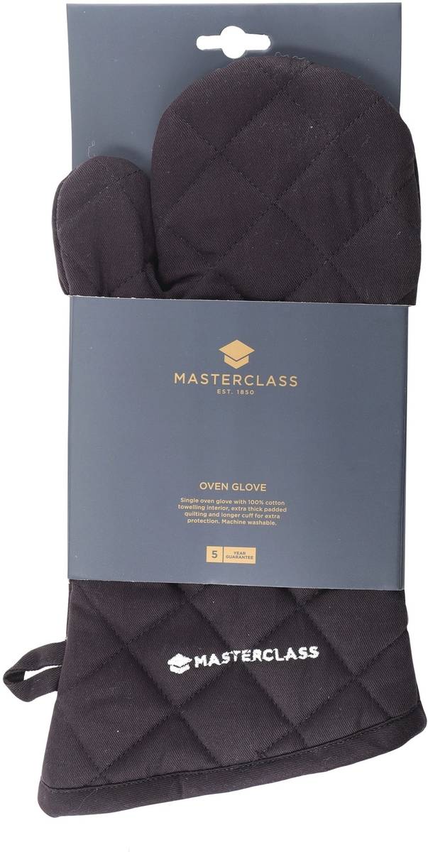 MasterClass Bavlněná kuchyňská chňapka, černá