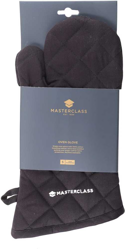 MasterClass Bavlněná kuchyňská chňapka, černá
