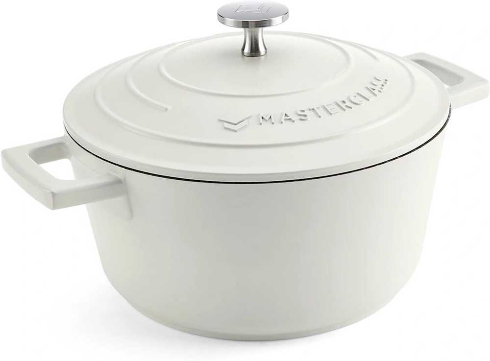 MasterClass Kastrol z litého hliníku, smetanově bílá, 20 cm