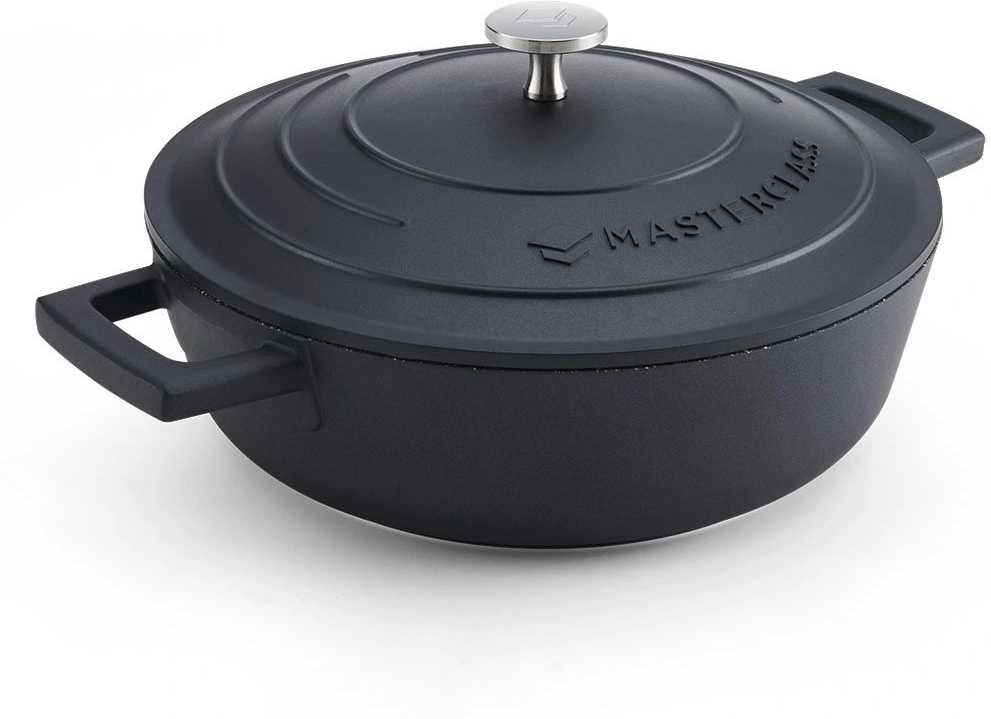 MasterClass Mělký kastrol z litého hliníku, 24 cm
