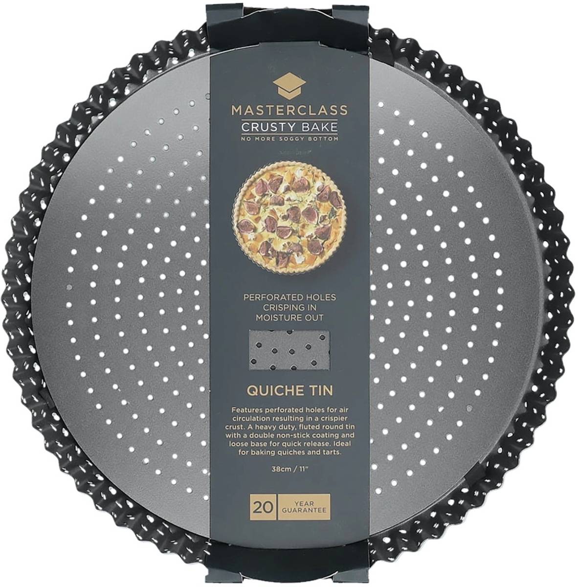 MasterClass Forma na koláč / quiche perforovaná, 28 cm
