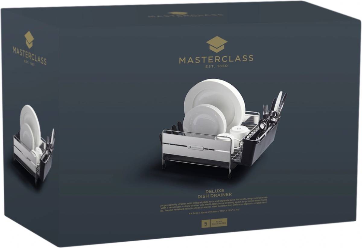 MasterClass Deluxe Nerezový odkapávač na nádobí, velký