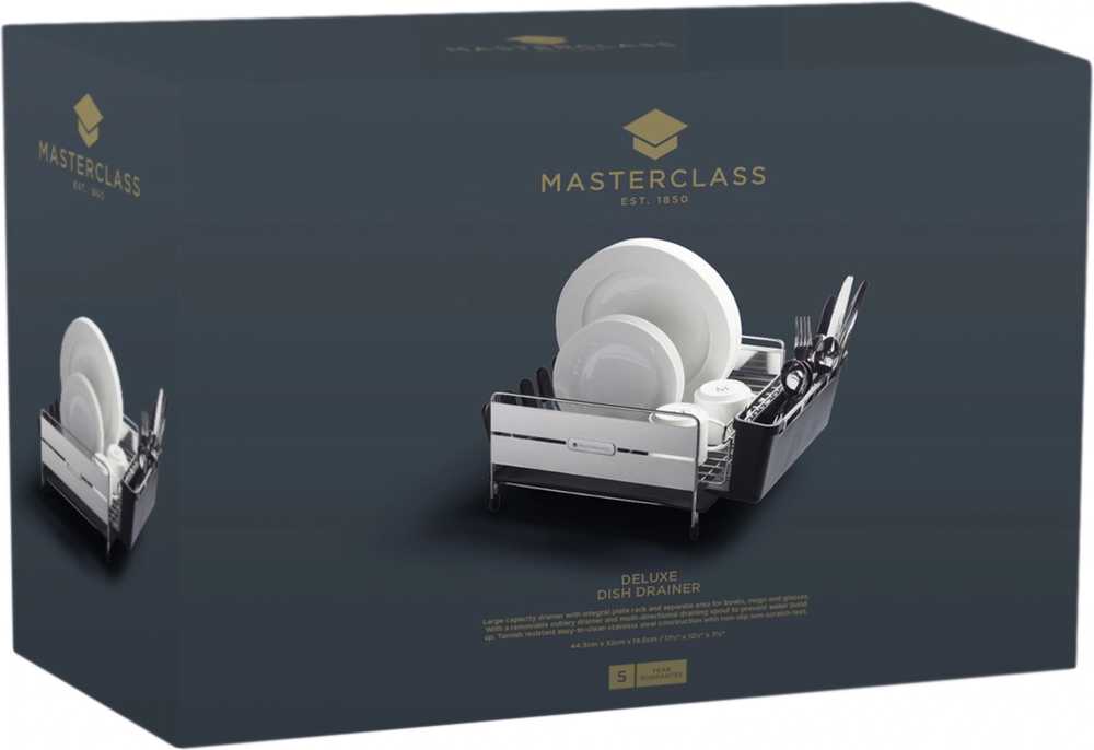 MasterClass Deluxe Nerezový odkapávač na nádobí, velký