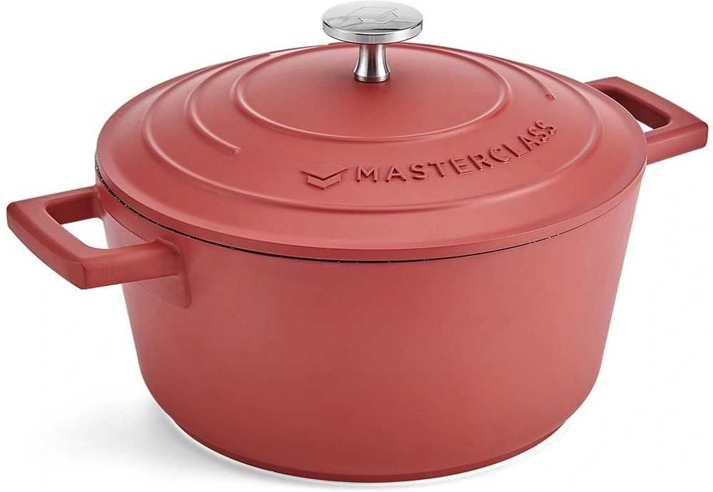 MasterClass Kastrol z litého hliníku, červená, 20 cm