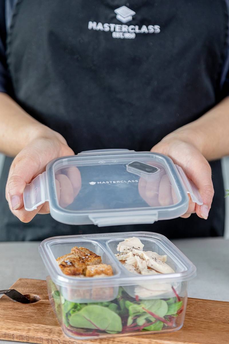 MasterClass Box na oběd / svačinu, s odnímatelným děličem, 800 ml