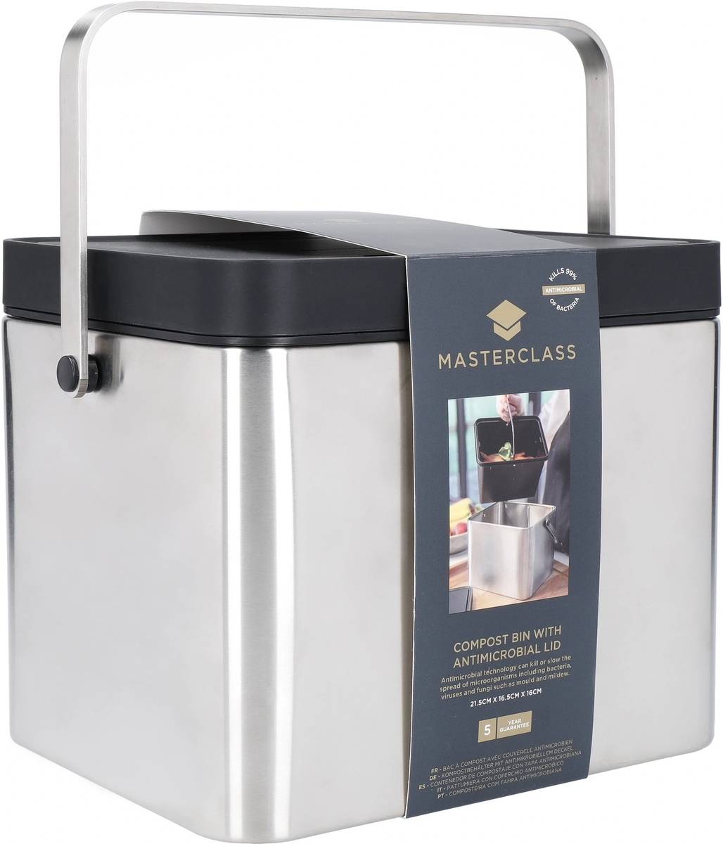 MasterClass Nerezový kompostér, 2.6 l