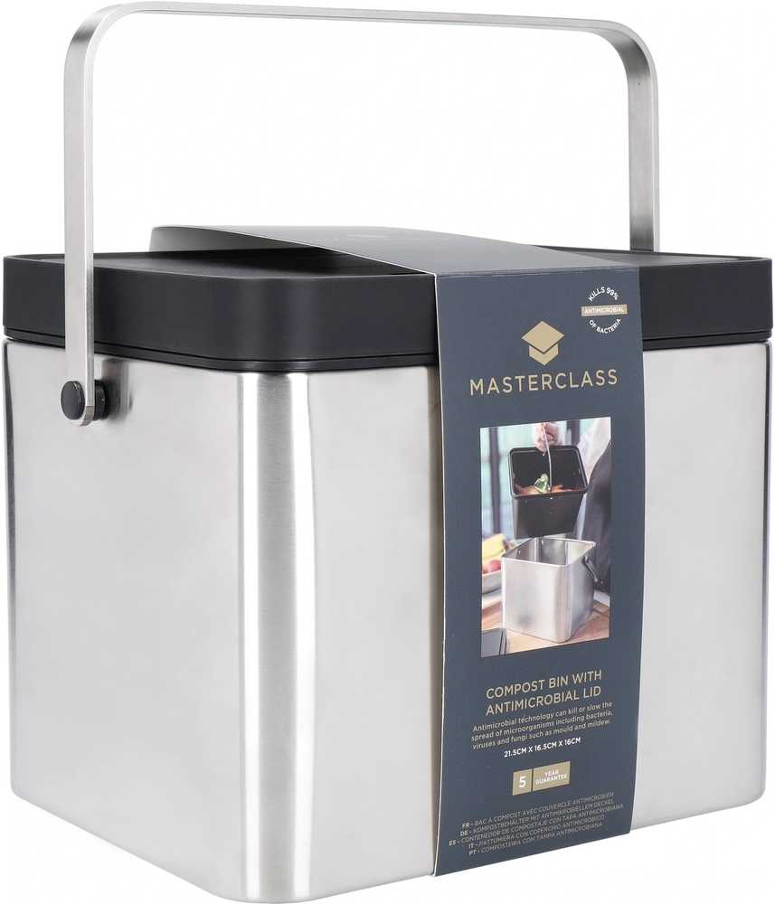 MasterClass Nerezový kompostér, 2.6 l