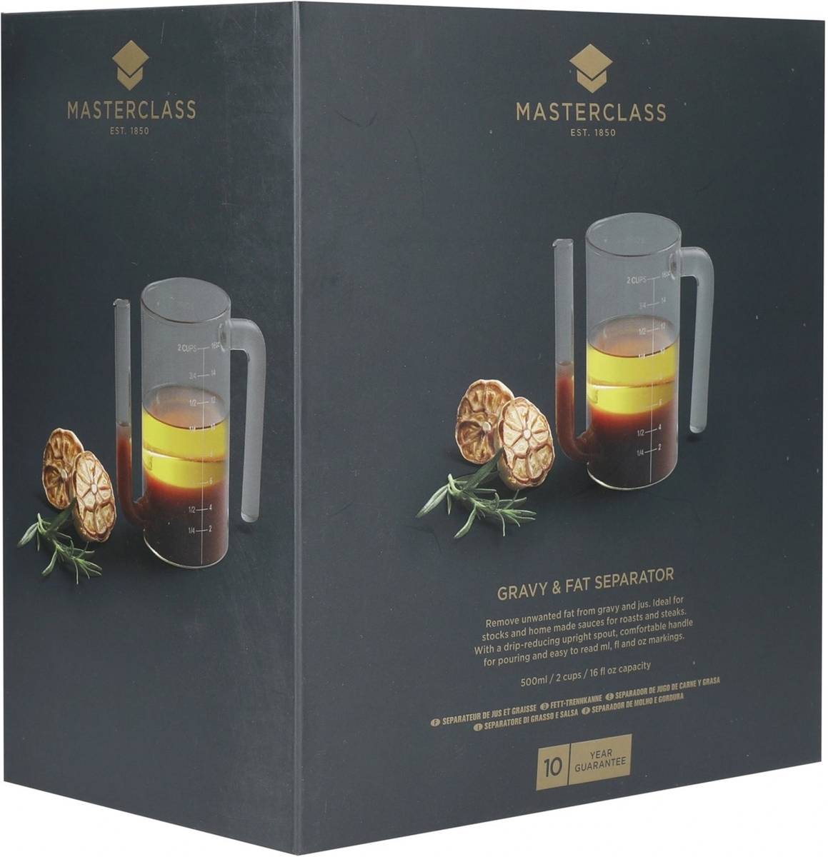 MasterClass Skleněný oddělovač tuku, 500 ml