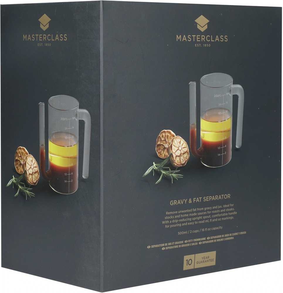 MasterClass Skleněný oddělovač tuku, 500 ml