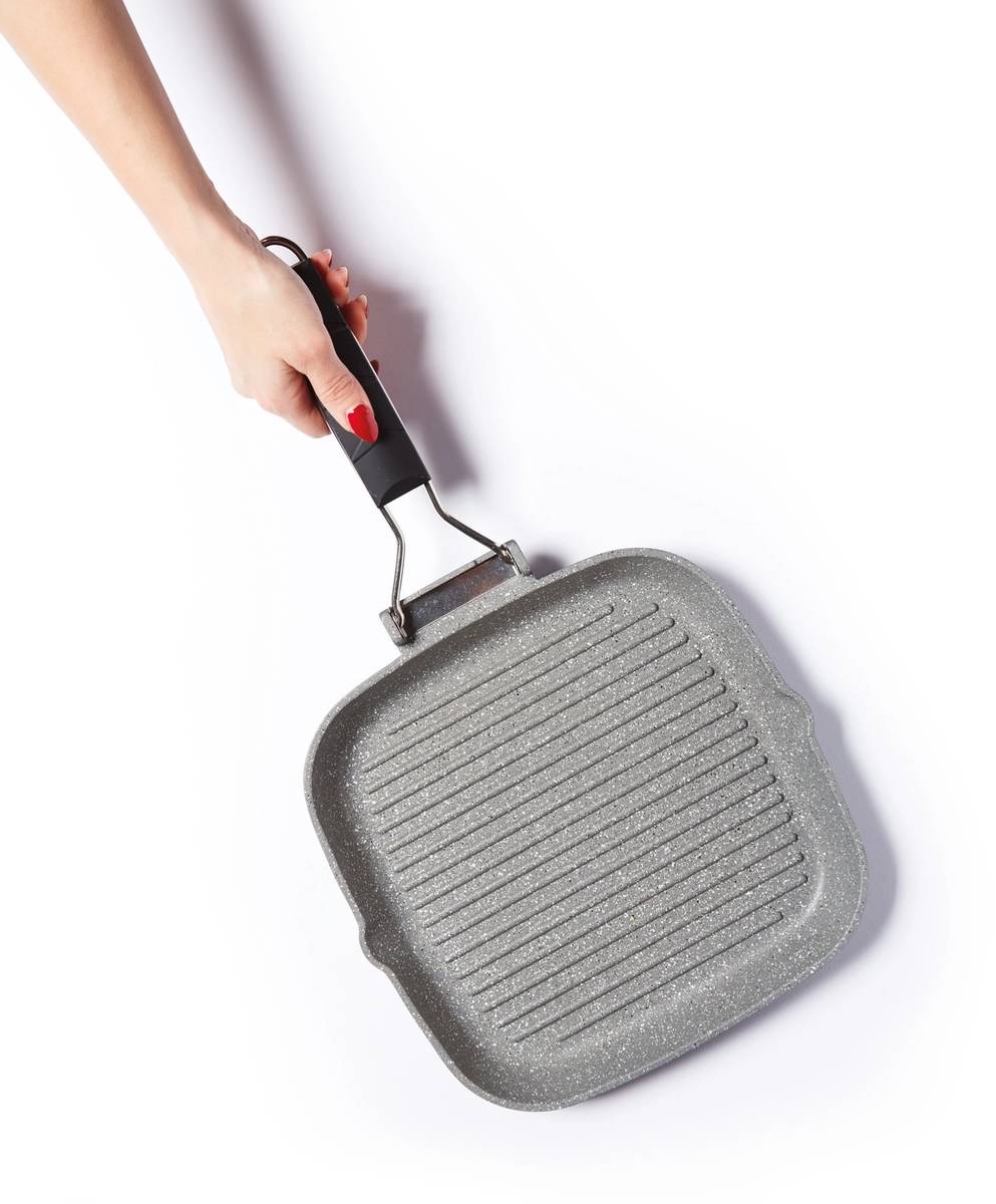 MasterClass Grilovací pánev se skládanou rukojetí, 20 cm