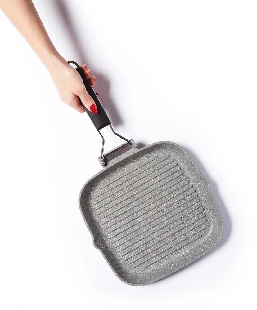 MasterClass Grilovací pánev se skládanou rukojetí, 20 cm