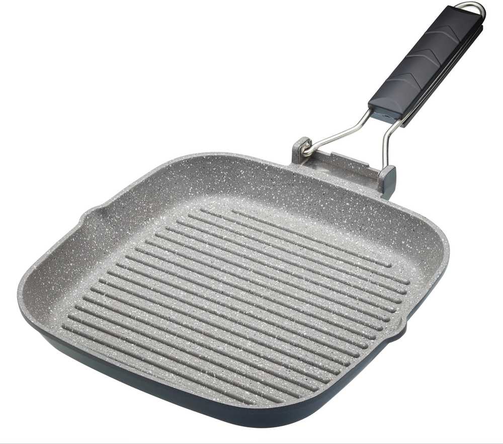 MasterClass Grilovací pánev se skládací rukojetí, 24 cm