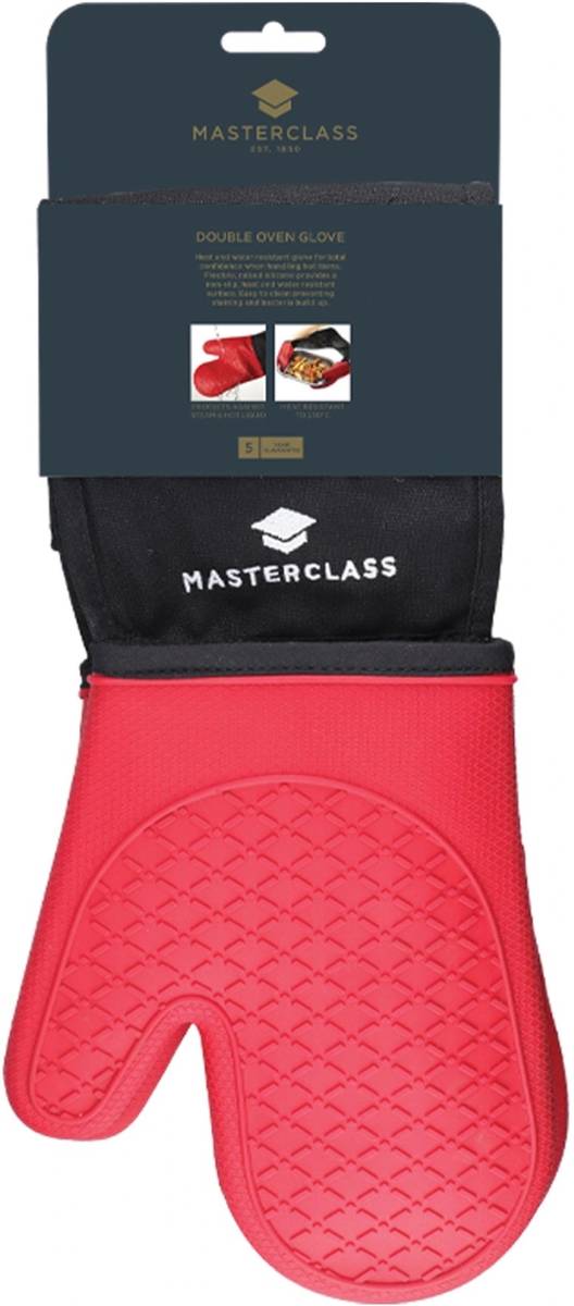 MasterClass Silikonové kuchyňské chňapky, červená