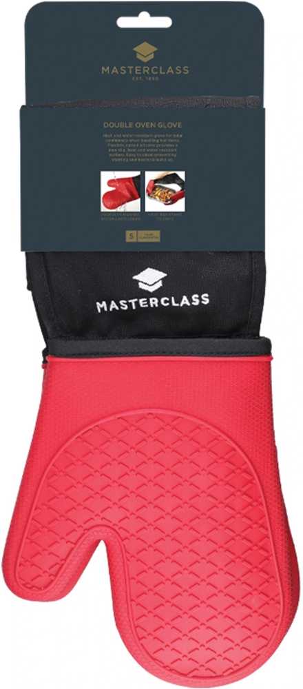 MasterClass Silikonové kuchyňské chňapky, červená