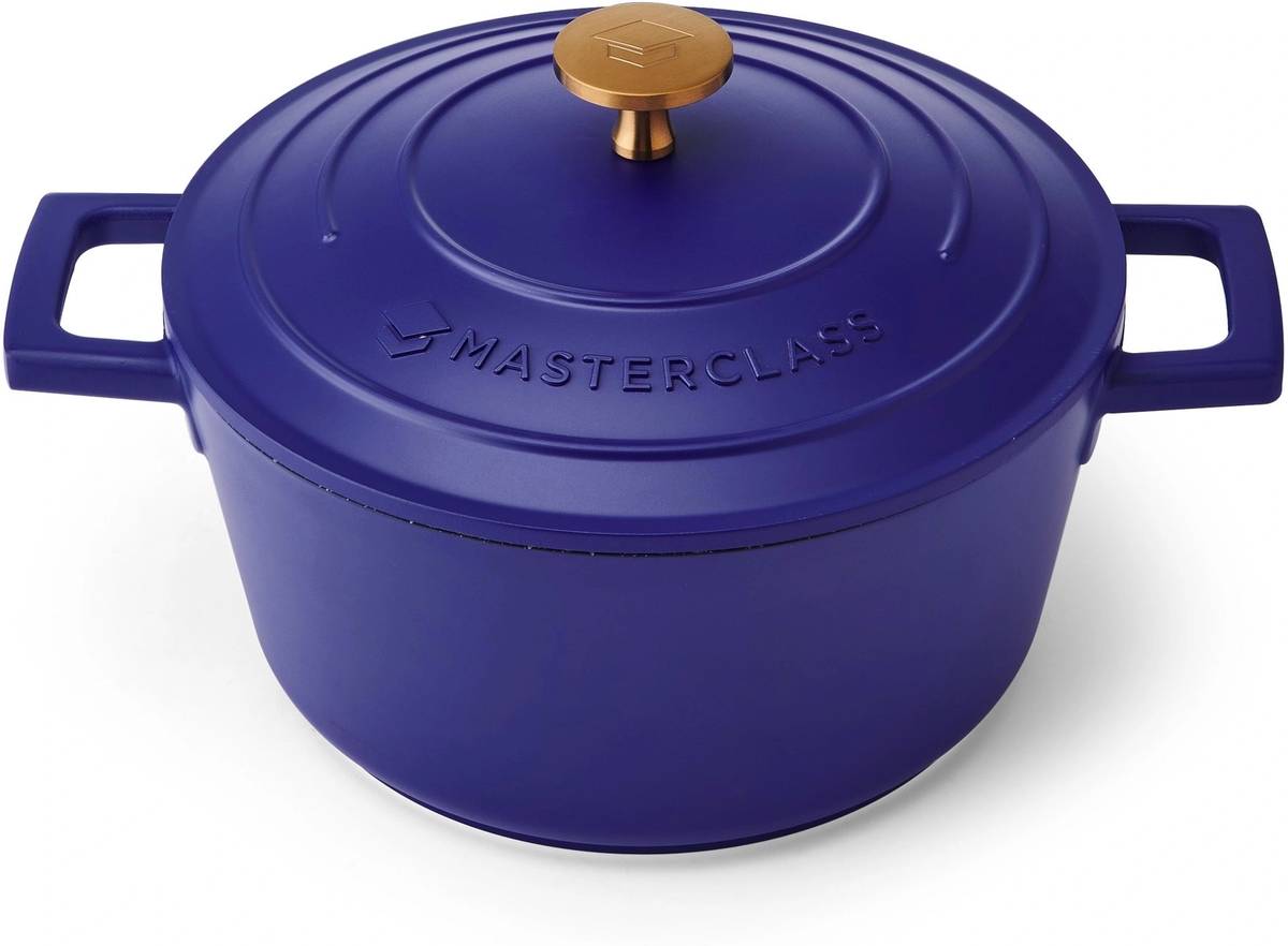 MasterClass Hrnec z litého hliníku, modrá, 20 cm