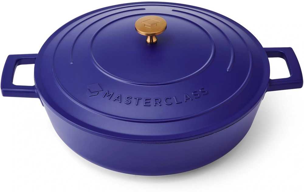 MasterClass Hrnec z litého hliníku, modrá, 28 cm