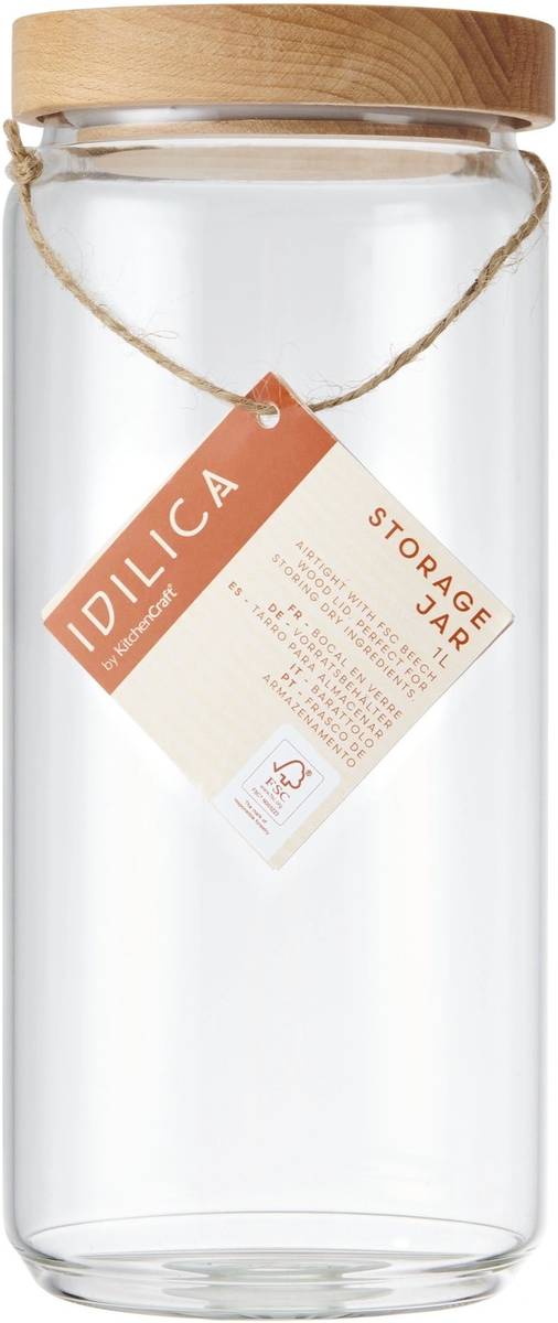 Idilica Skleněná dóza na potraviny, 1 l