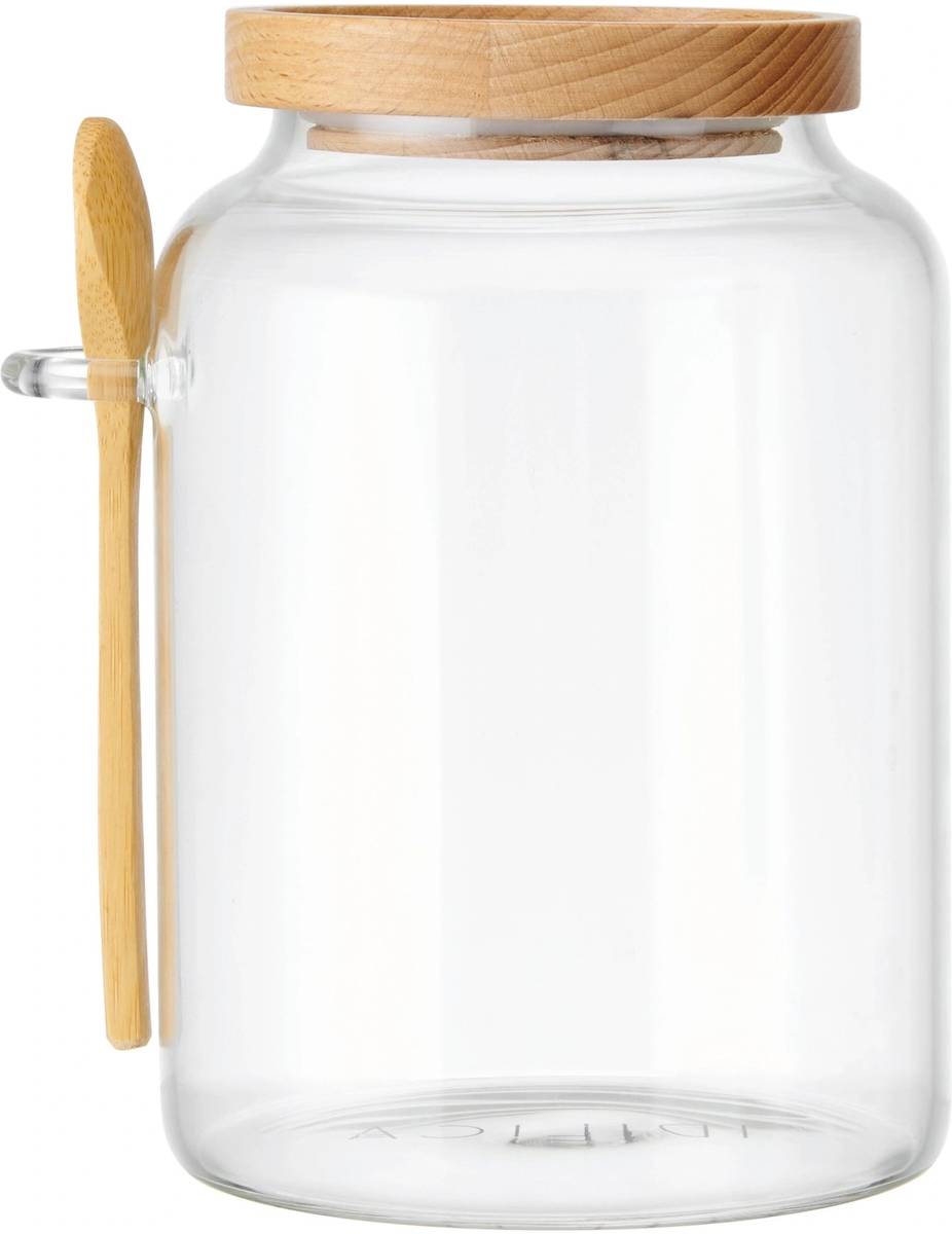 Idilica Skleněná dóza na potraviny se lžičkou, 1.2 l
