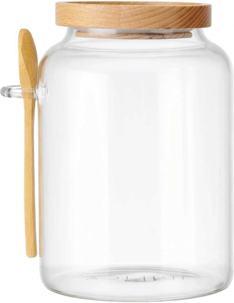 Idilica Skleněná dóza na potraviny se lžičkou, 1.2 l