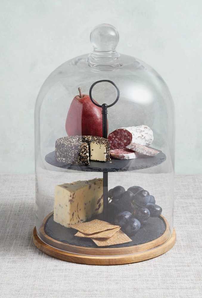 Artesà Dvoupatrový etažér s poklopem