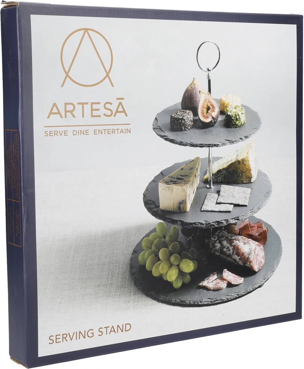 Artesà Třípatrový etažér z břidlice