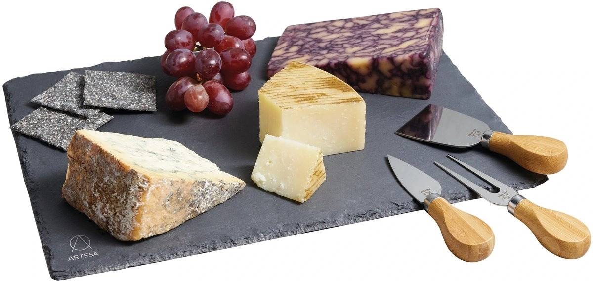 Artesà Sada na servírování sýrů, s břidlicí