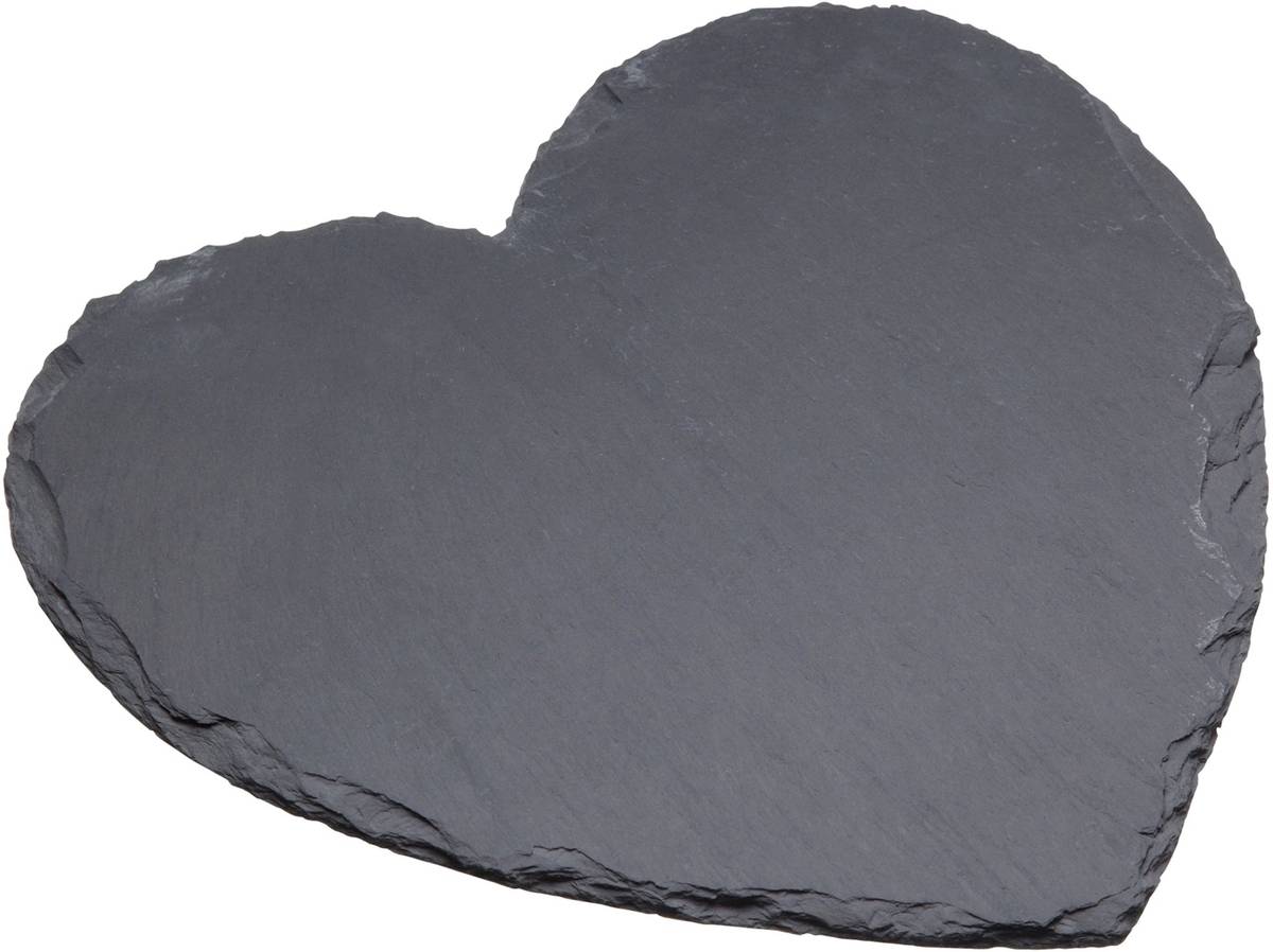 Artesà Servírací talíř z břidlice, tvaru srdce, 25 cm