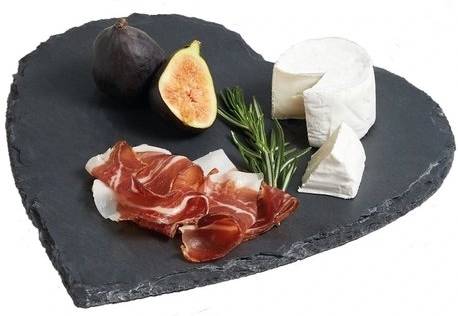 Artesà Servírací talíř z břidlice, tvaru srdce, 25 cm