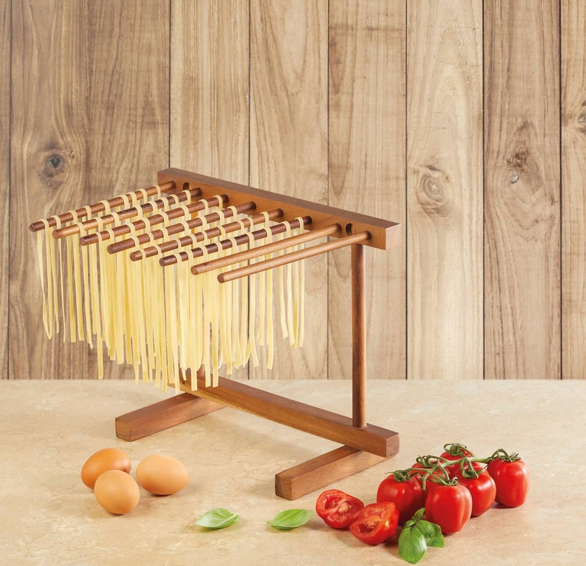 KitchenCraft Dřevěný stojan na sušení těstovin, 30 x 36 cm