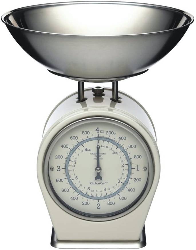 KitchenCraft Kuchyňská váha, krémová, 4 kg