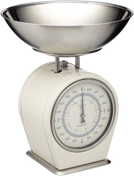 KitchenCraft Kuchyňská váha, krémová, 4 kg