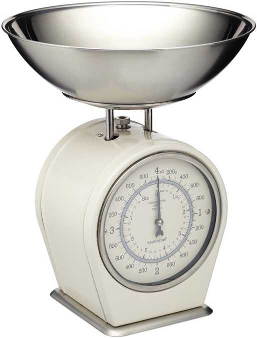 KitchenCraft Kuchyňská váha, krémová, 4 kg