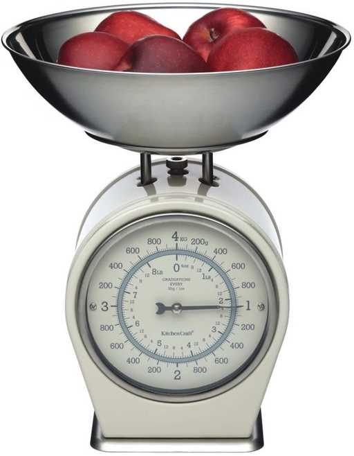 KitchenCraft Kuchyňská váha, krémová, 4 kg