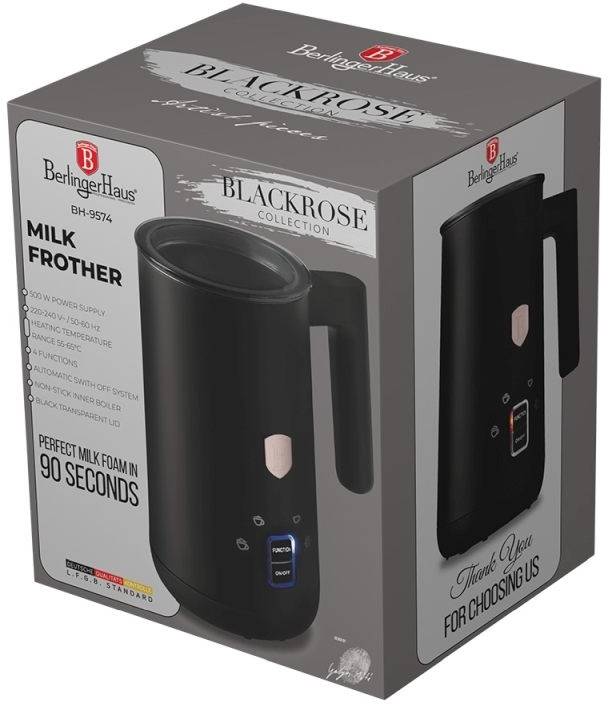 Berlingerhaus Napěňovač mléka elektrický Matte Black Collection