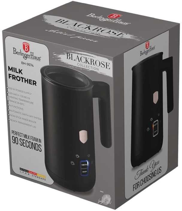 Berlingerhaus Napěňovač mléka elektrický Matte Black Collection