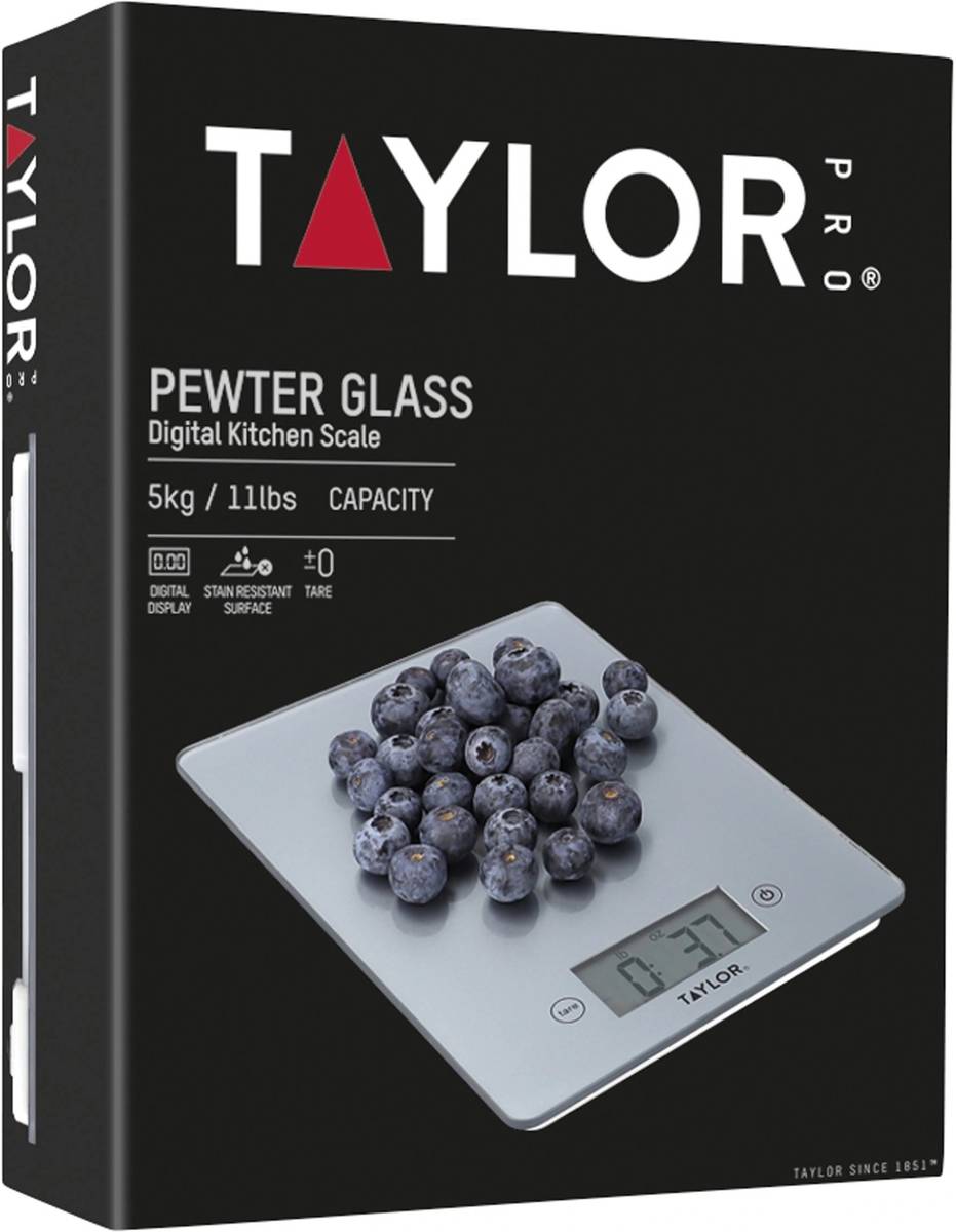 Taylor Kuchyňská váha, Pro Glass Pewter