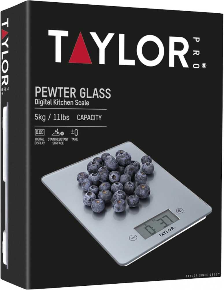Taylor Kuchyňská váha, Pro Glass Pewter