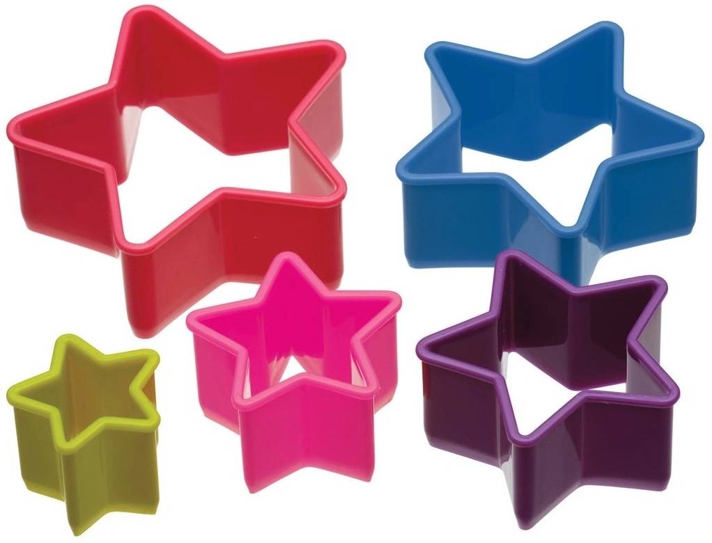 Colourworks Sada vykrajovátek, tvar hvězd, 5 ks