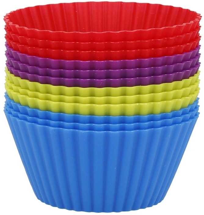 Colourworks Sada silikonových formiček na muffiny Brights, 7 cm, 12 ks