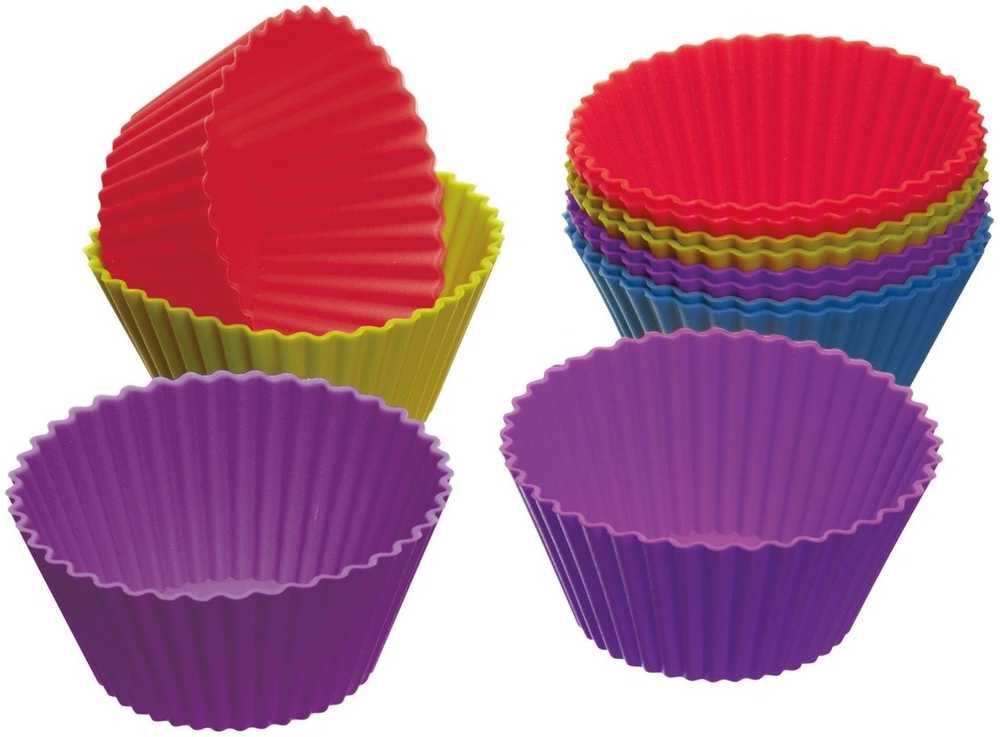 Colourworks Sada silikonových formiček na muffiny Brights, 7 cm, 12 ks